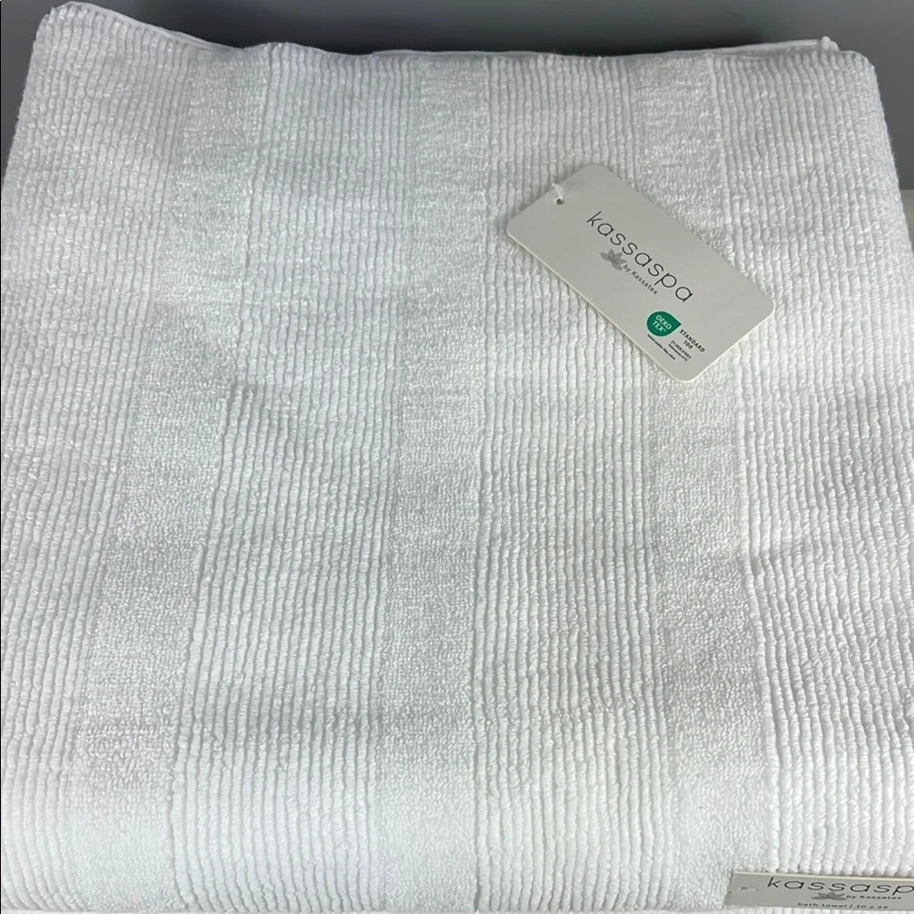 Kassa Spa White Bath Towel Set 100% Cotton Luxury 2 Bath 2 Hand Set of 4 NEW